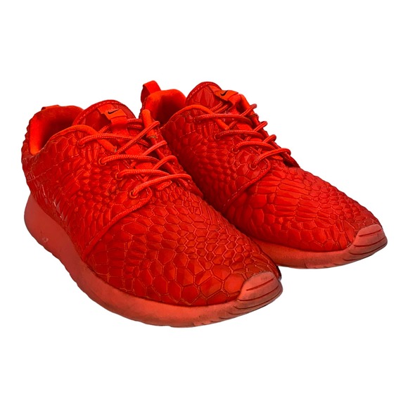 Nike Roshe One DMB Bright Crimson Diamondback Snakeskin Sneaker sz 8.5 US 807460 - Picture 3 of 12